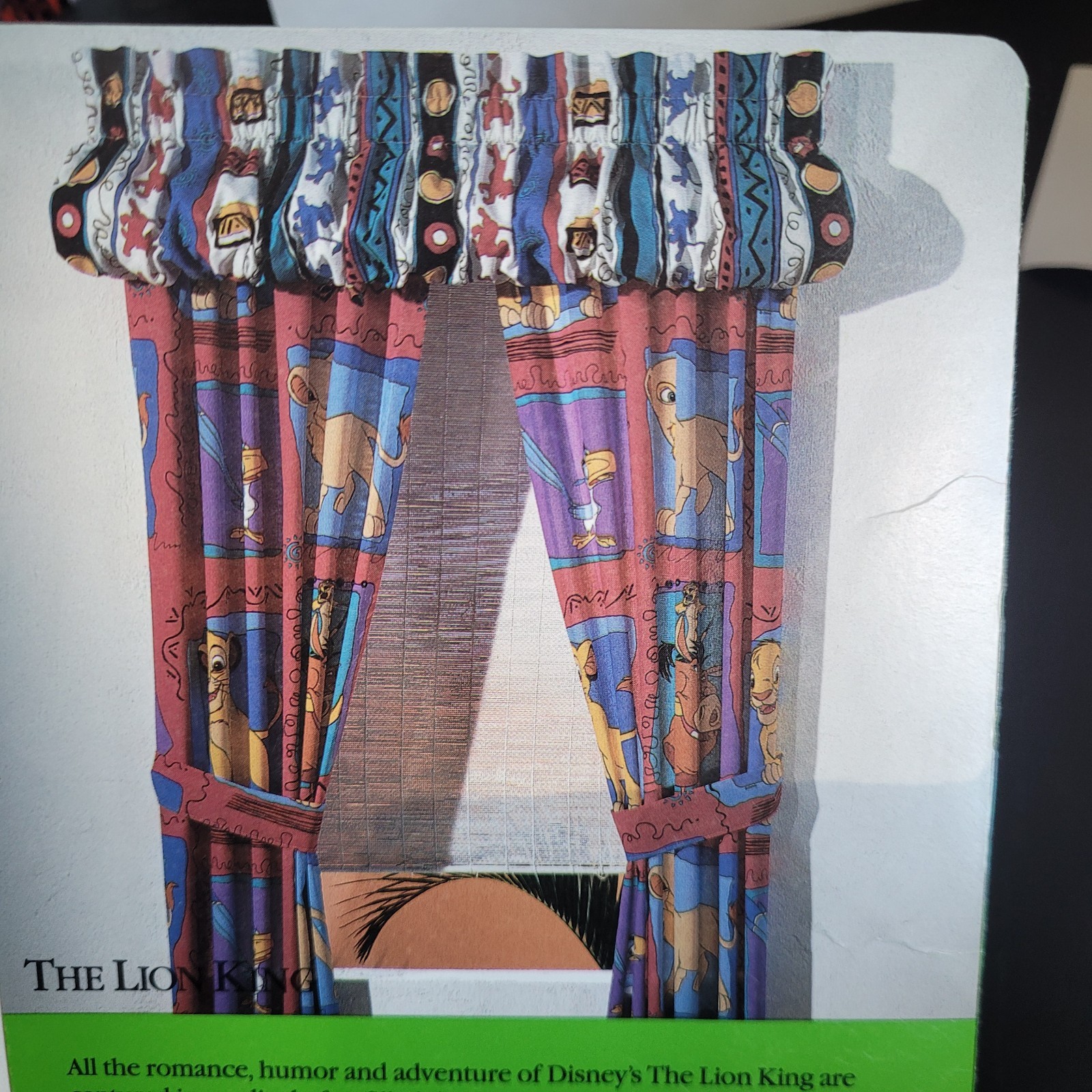 Vintage 90s Disney’s The Lion King Curtains And Balloon Valance