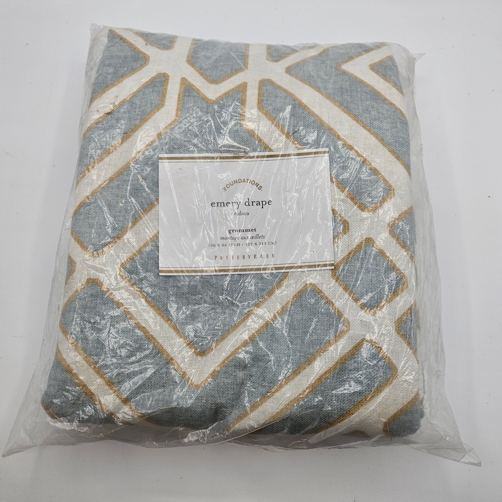 2015 Pottery Barn SHELBY JACQUARD Emery Drape 50 X 84 Inches Dead Stock New