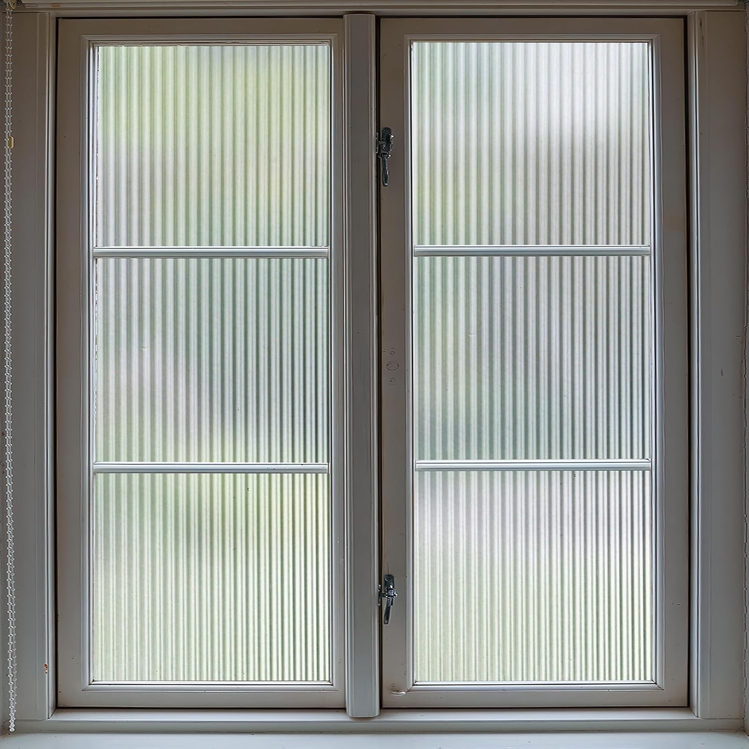 VELIMAX 1/2-Inch Reeded Glass Window Film, Frosted Reeds Window Film, Window