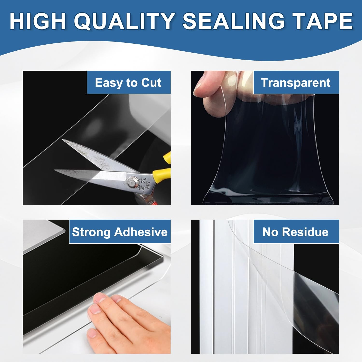 3× Cold Block Window Weather Sealing Tape Clear Insulation Caulk Doors Windows