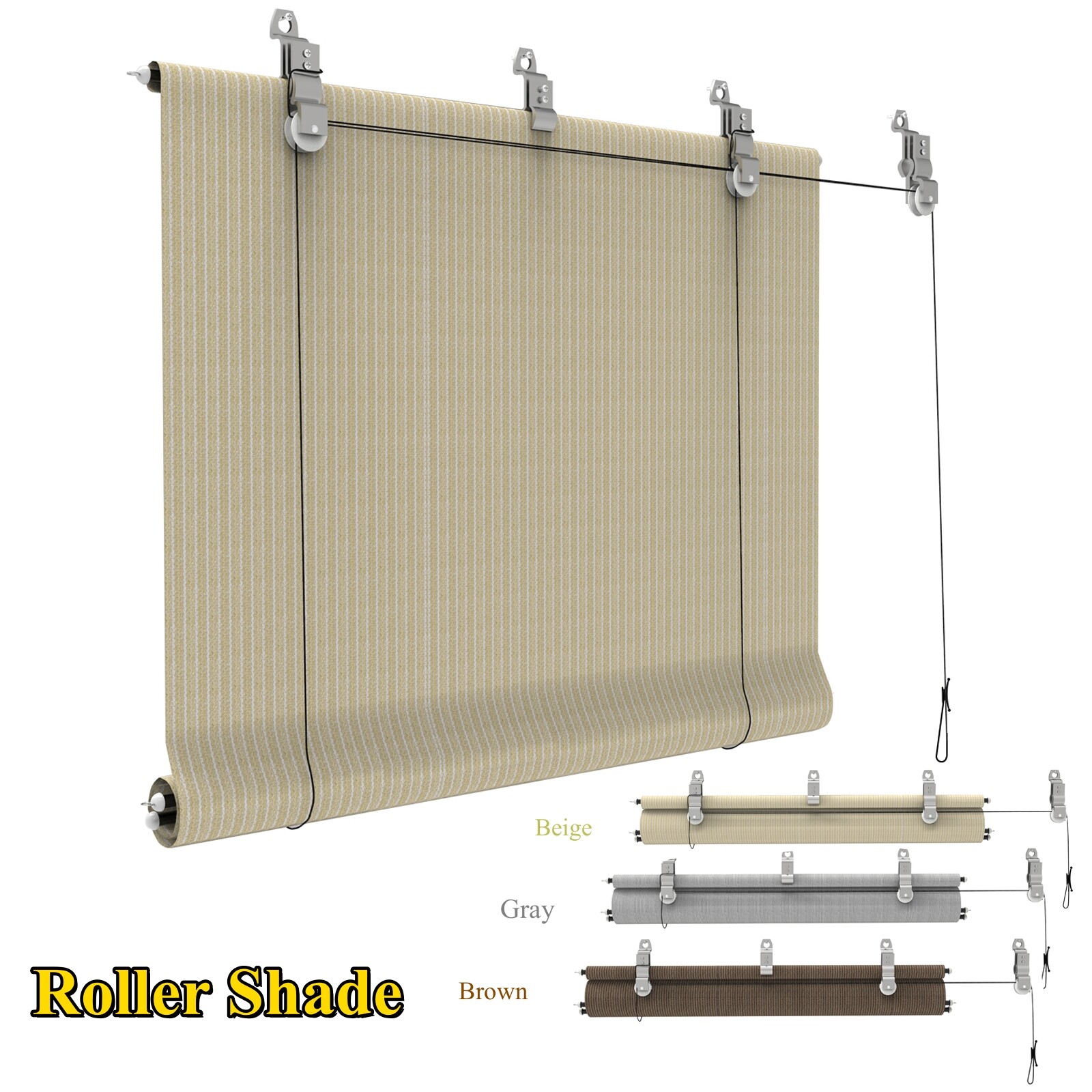 Roller Shade Roll Up Shade Office Blind for Outdoor Patio Balcony Porch Pergola