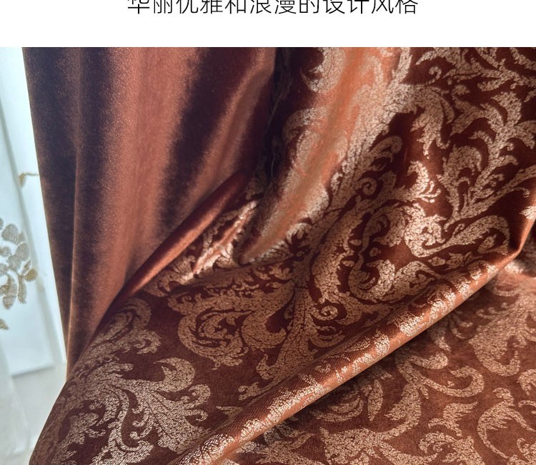 European luxury classical shading bronzing velvet curtain valance tulle M1737