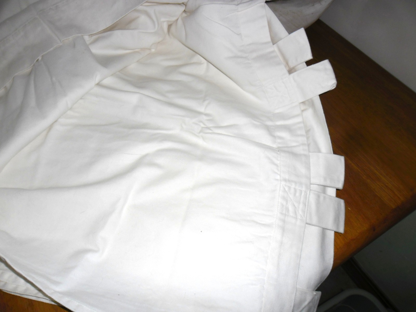 Set of 2 Woolrich Thick Cotton Twill Khaki Curtain Tab Panels Ivory 52″ x 80″