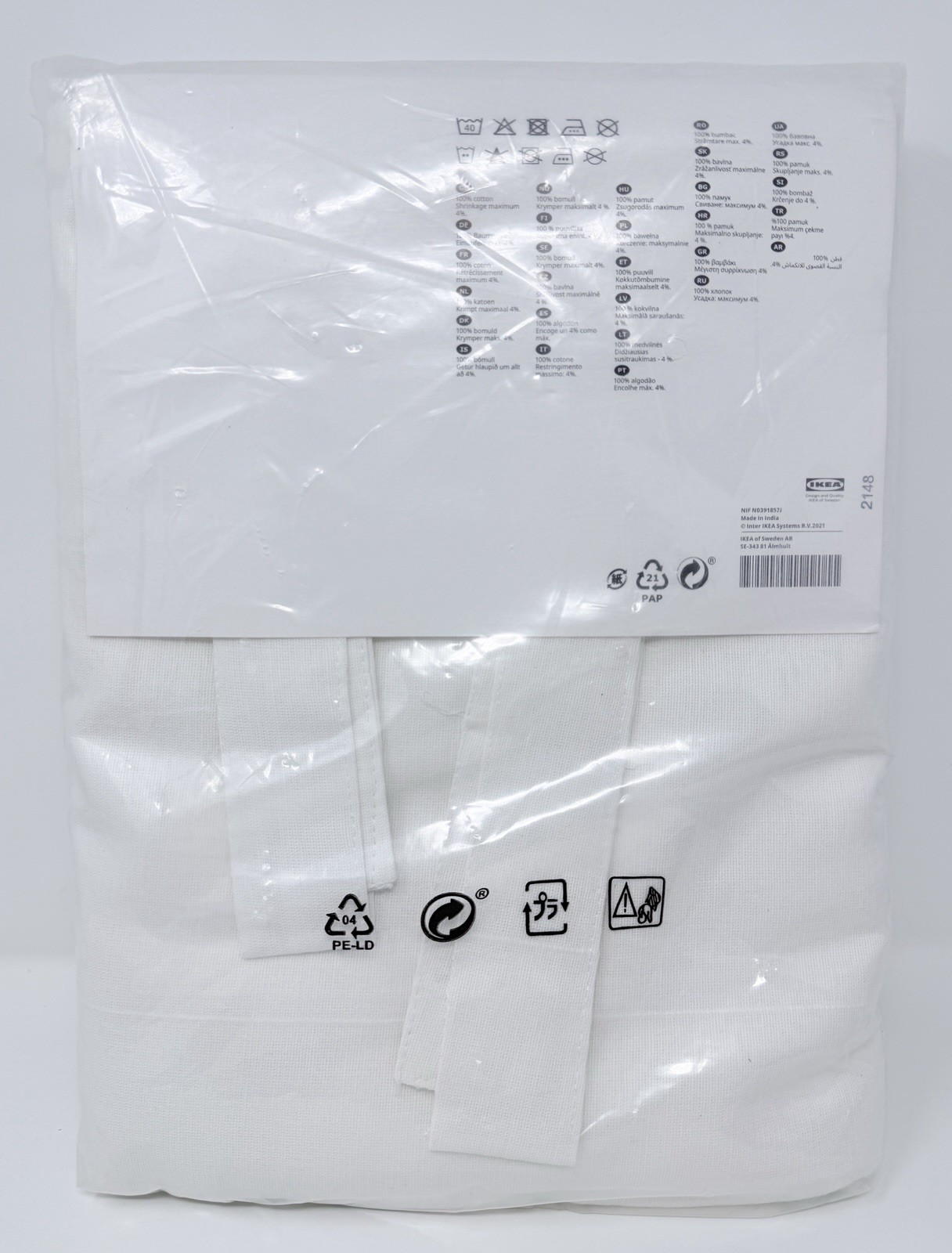 NEW Ikea Lenda Curtains White 55″ x 98″ Set of 2 Panels Discontinued 301.119.78