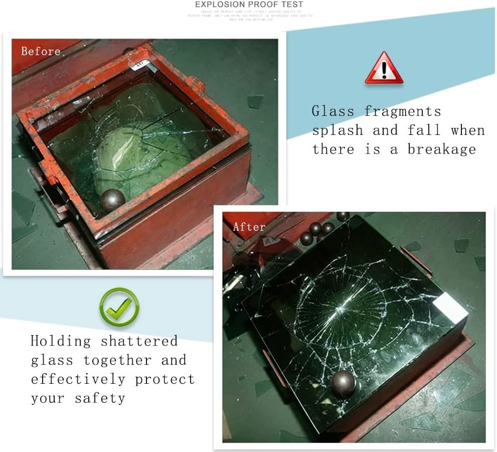 2MIL Clear Safety Window Film UV Blocking Security Window Glass Protection