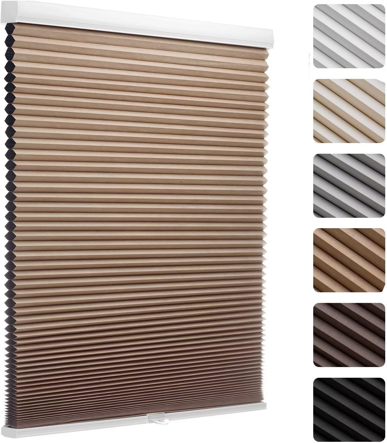 MYshade Cordless Blackout Cellular Shades, 1.5″ Honeycomb Window Blinds for Bedr