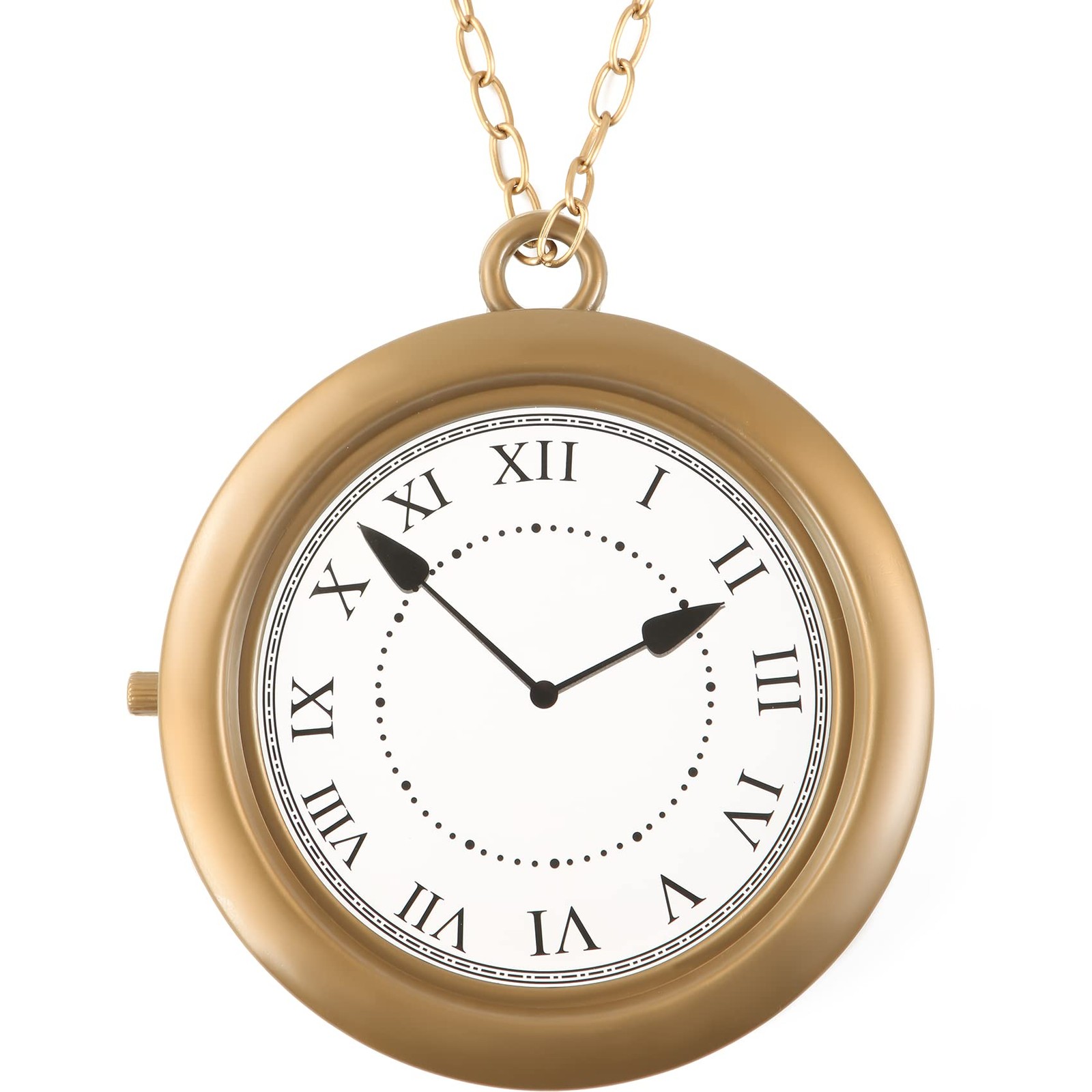 1 Piece Clock Necklace White Rabbit Clock Jumbo Flavor Hip Hop Rapper Clock N…