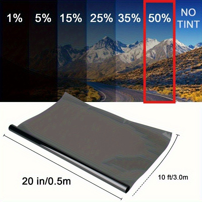20inx10FT Window Film – 1%-50%VLT Glueless UV & Heat Blocking for Cars & Homes