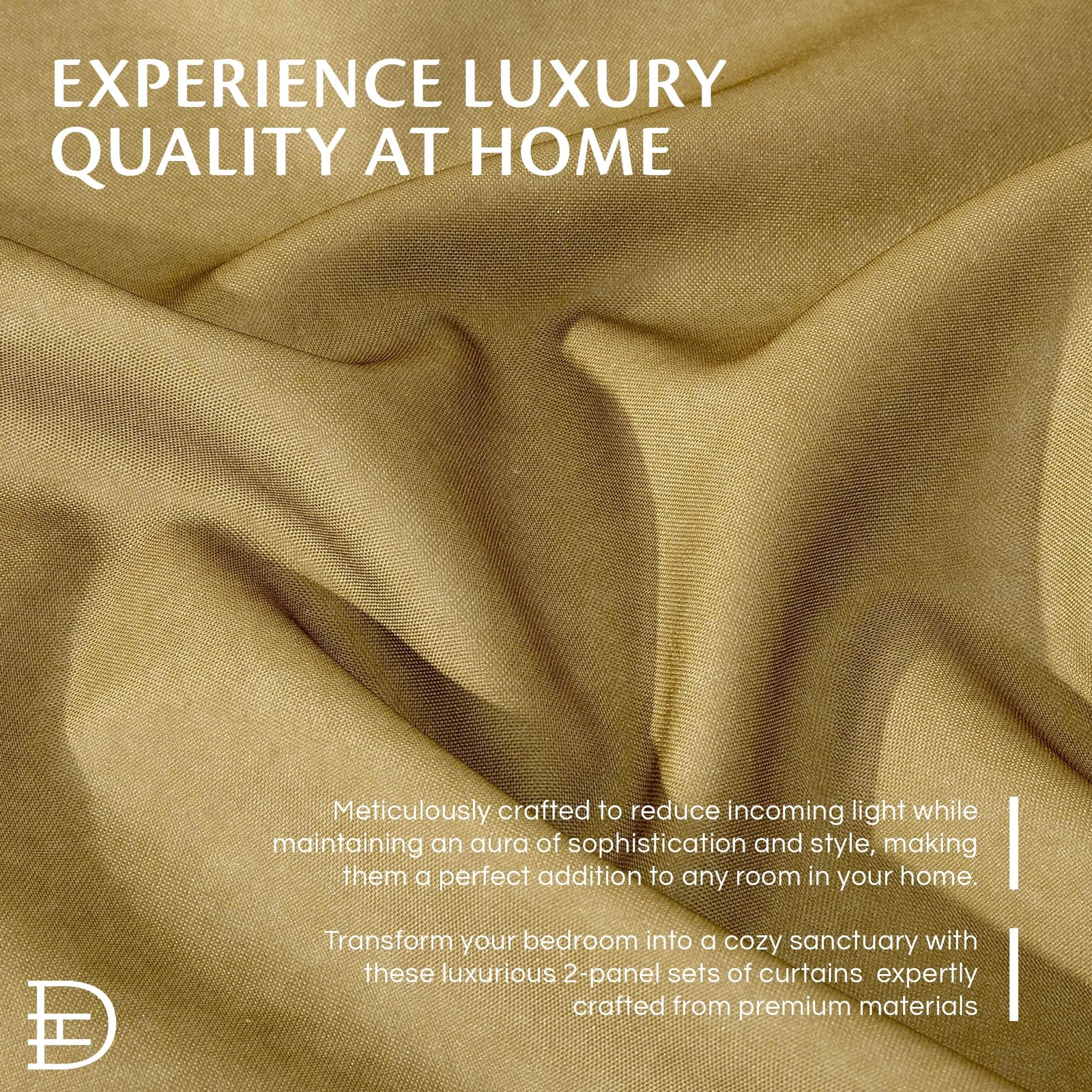 Ombre Darkening Curtains, Curtains for Living Room and Bedroom Gold 40″W x 84…