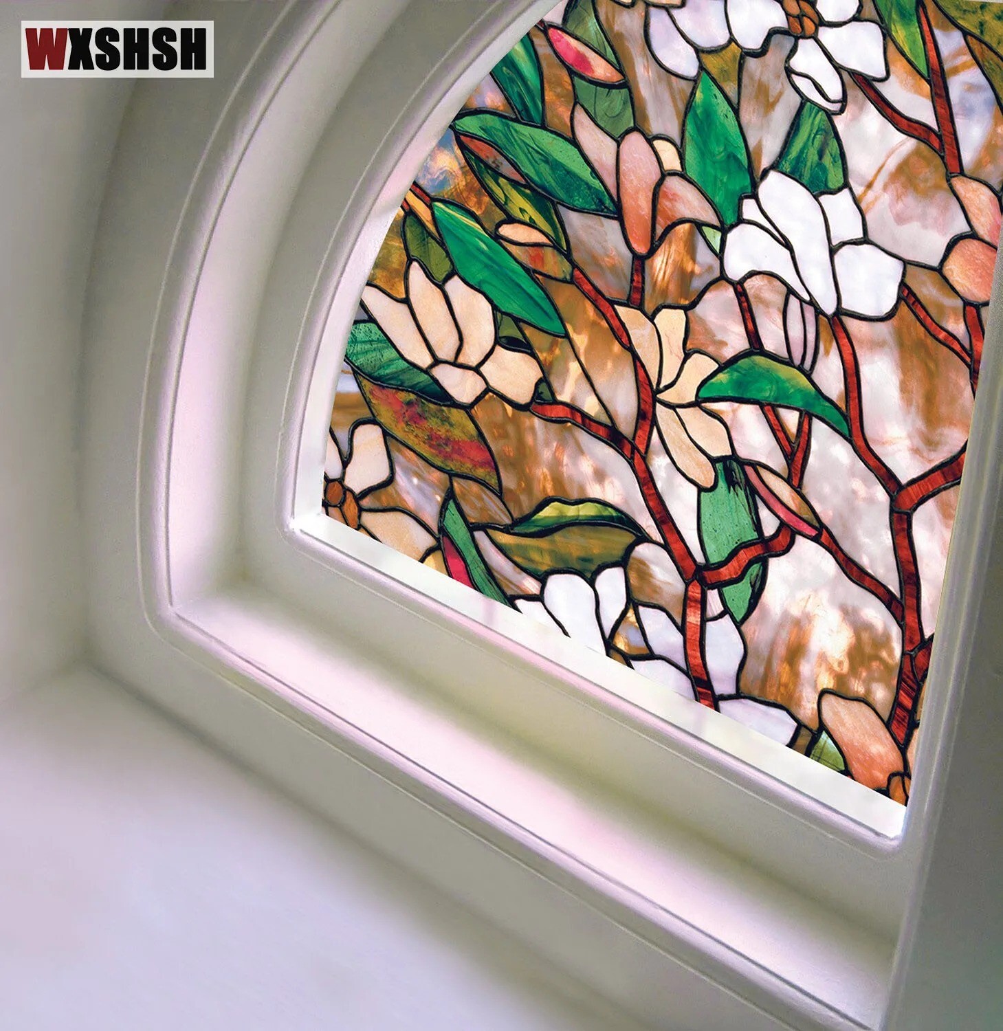 Window Film Stained Glass Vinyl Static Self Adhesive Film Frosted Decor Sticker