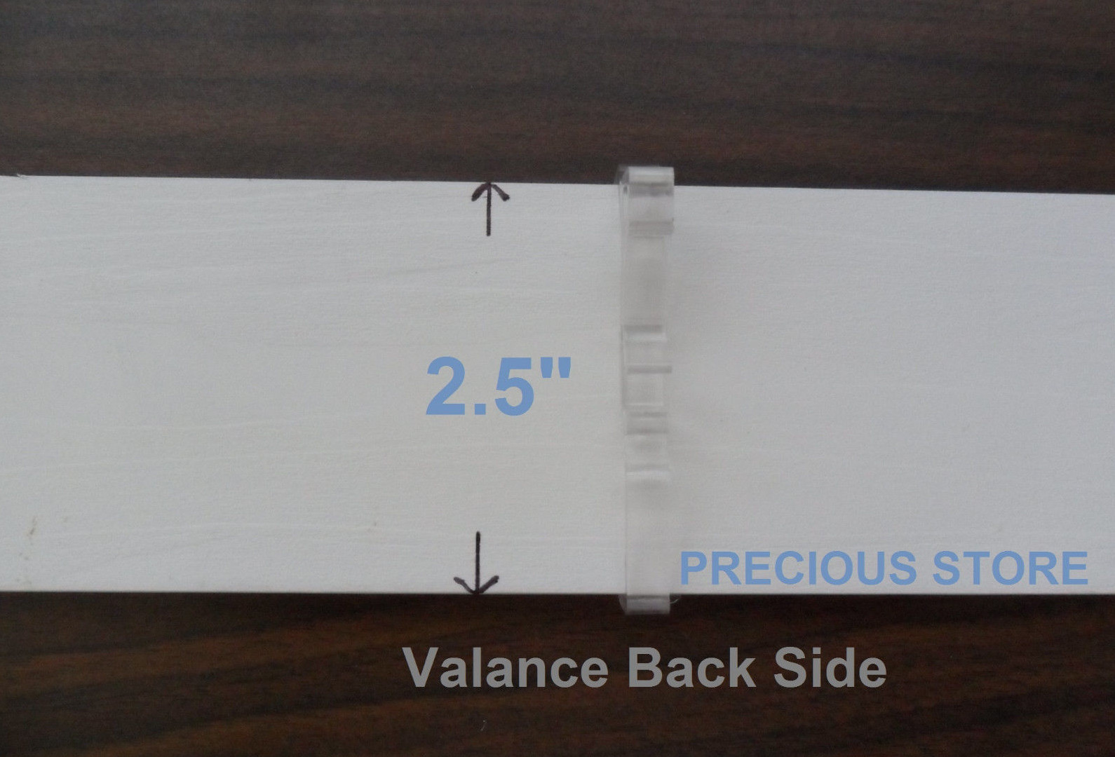 8 – 30 Pcs 2 1/2 Inch CLEAR Valance Clips For Horizontal Faux & Wood Blinds 2.5″