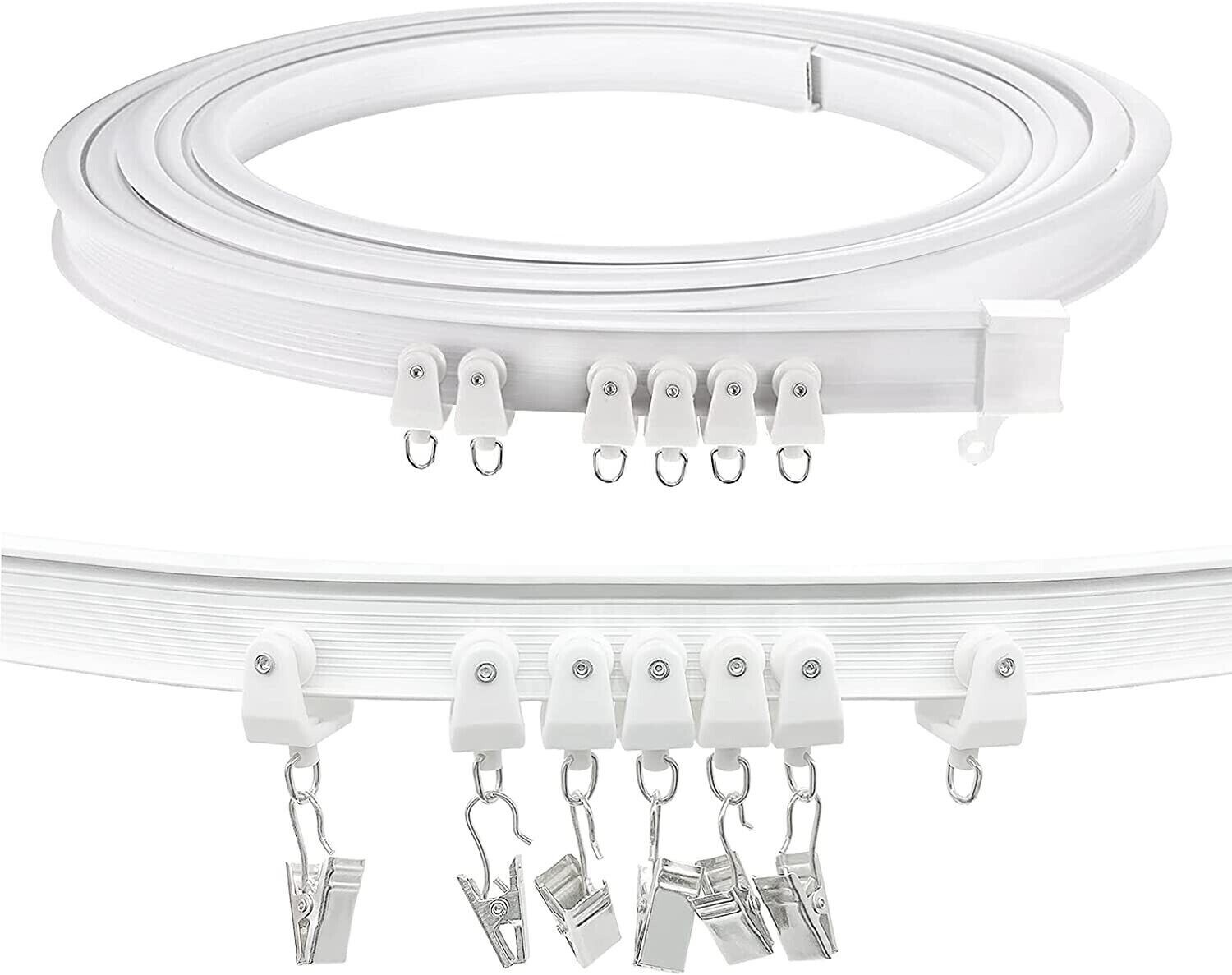 Ceiling Curtain Track Window Rod Rail System Flexible Curve Divider Rv Privacy