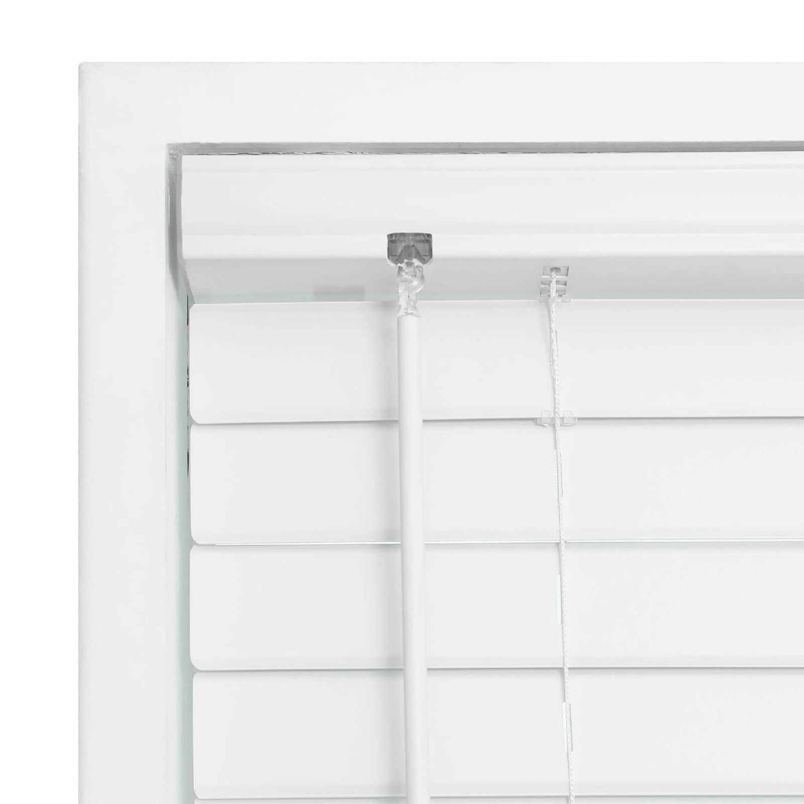 Dez Furnishings 2 Cordless Flat Slat Venetian Blind 39 W X 72 H White Qkwt390720
