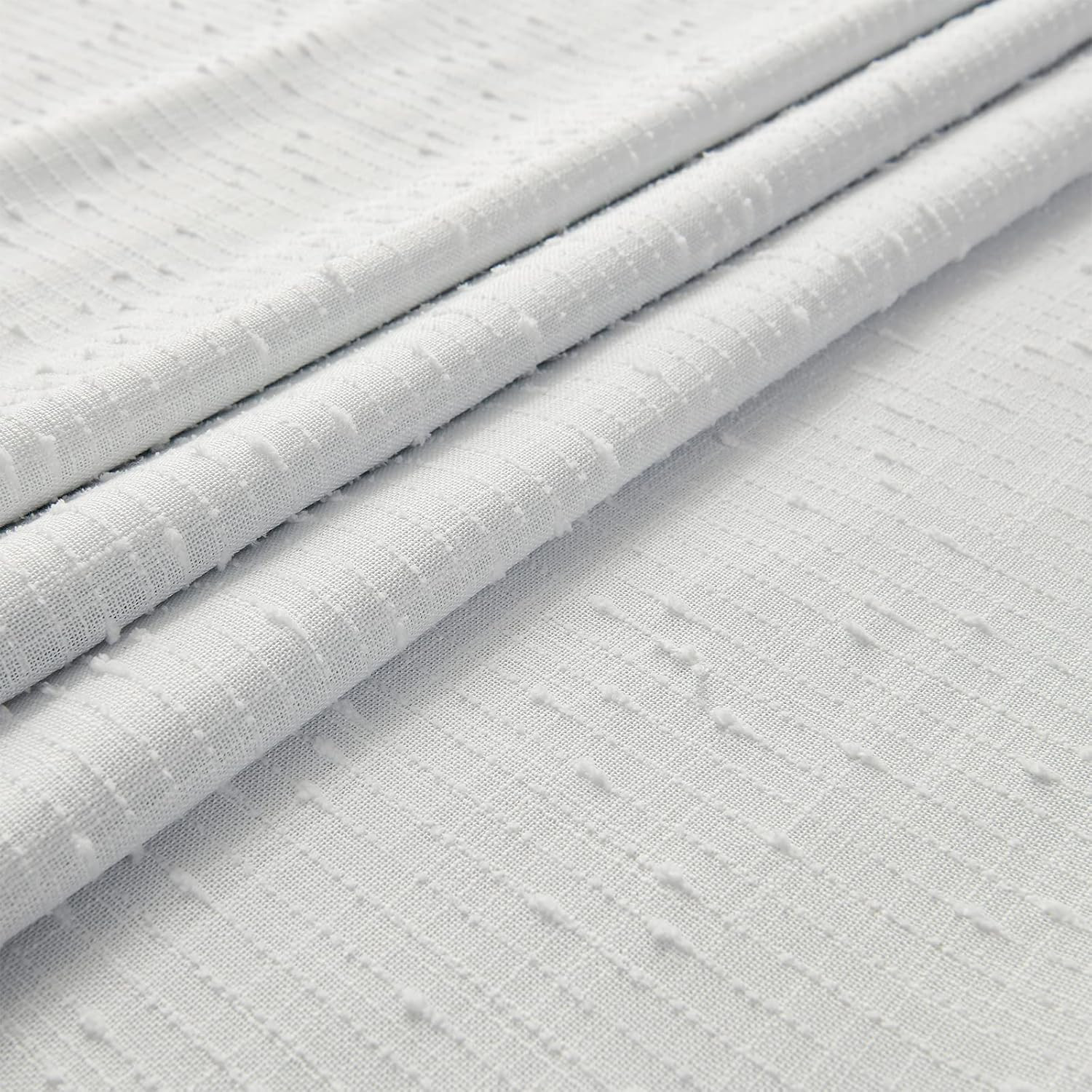 Pinch Pleated Linen Sheer with Liner for Bedroom,Back Tab Elegant Stripe 100% Bl