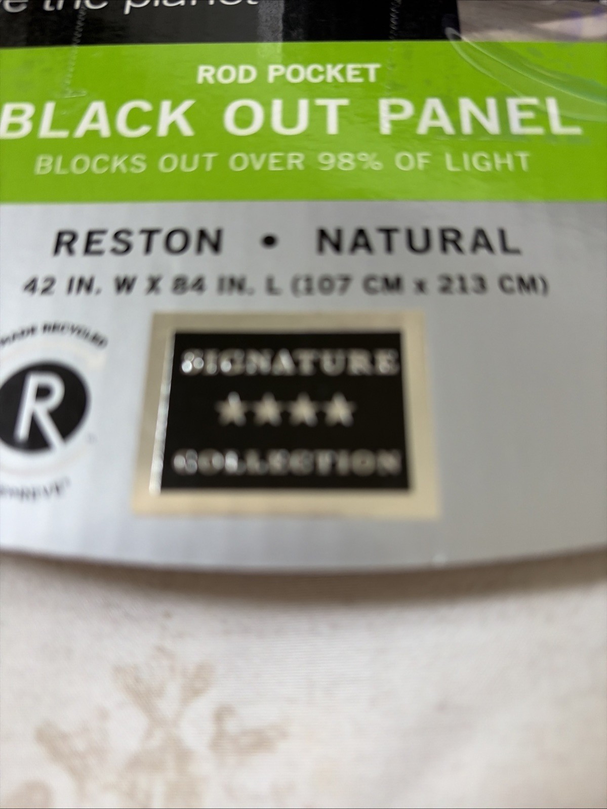 Eclipse Blackout One Rod Pocket Panel 42″ x 84″ Light Gray and Beige