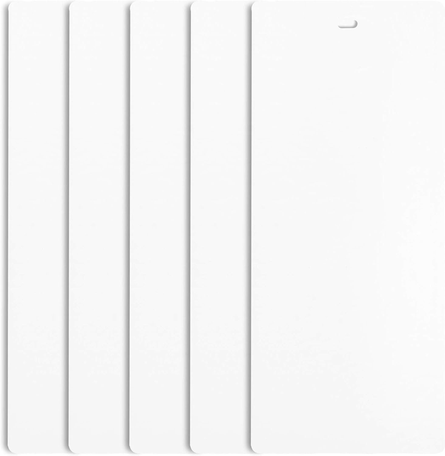 PVC Veritcal Blind Replacement Slats Curved Smooth White 82.5 Length 5, White