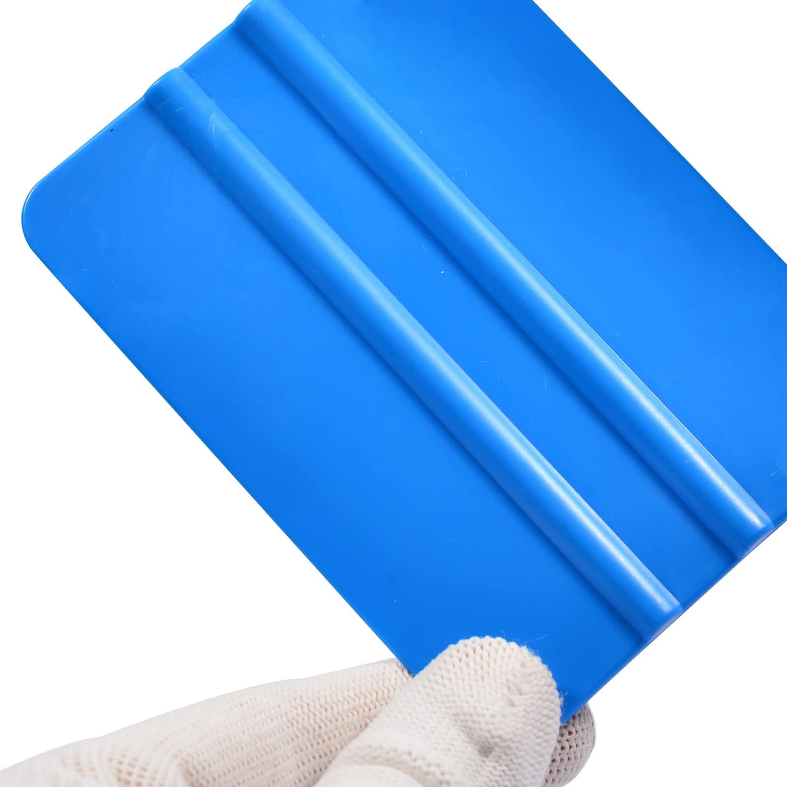 AHCHAY 4-inch Vinyl Wrap Squeegee Car Film Flexible Plastic Scraper Blue