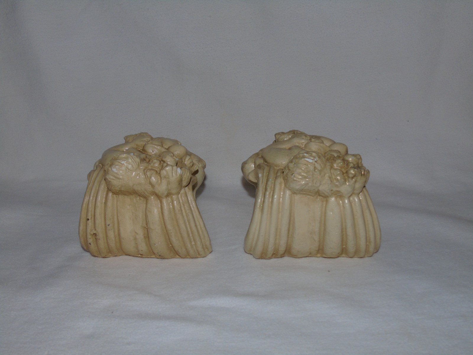 2 Shabby Chic Cherub Curtain Rod Holders/Supports Mexico Vintage
