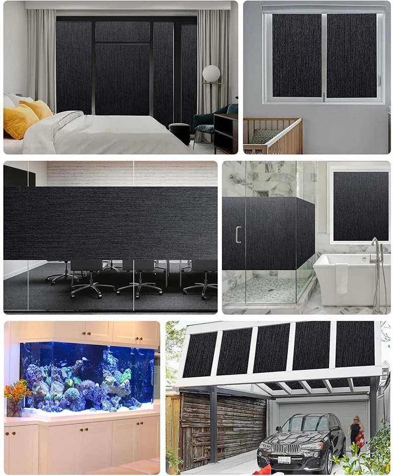 Blackout Tint Window Film Privacy UV Protection 50%/100% Light Blocking Home