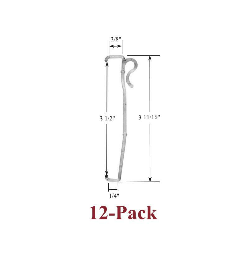 3 1/2″ Single Slat VALANCE CLIPS for Horizontal Faux WOOD or MINI BLINDS 12-Pack