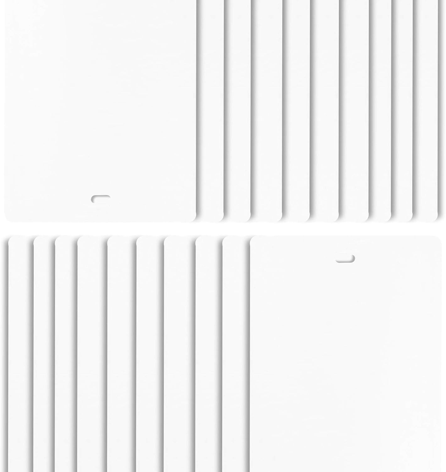 PVC Veritcal Blind Replacement Slats Curved Smooth White 94.5 x 3.5 (20-Pack)