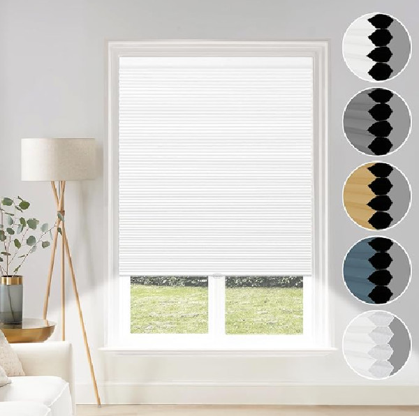 Grandekor Cordless Cellular Blackout Window Blind 38″ – White – Missing Hardware