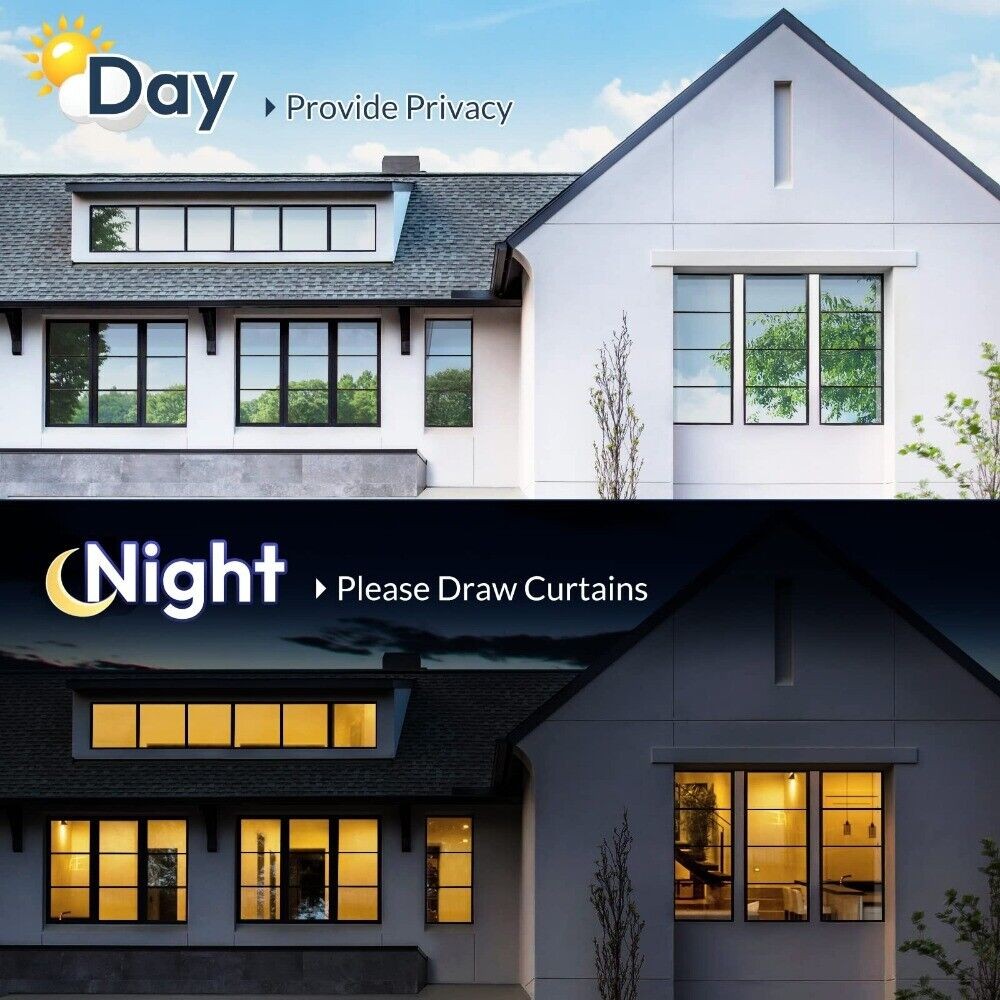One Way Mirror Tint Window Film Privacy Protect UV Reflective Sun Block For Home