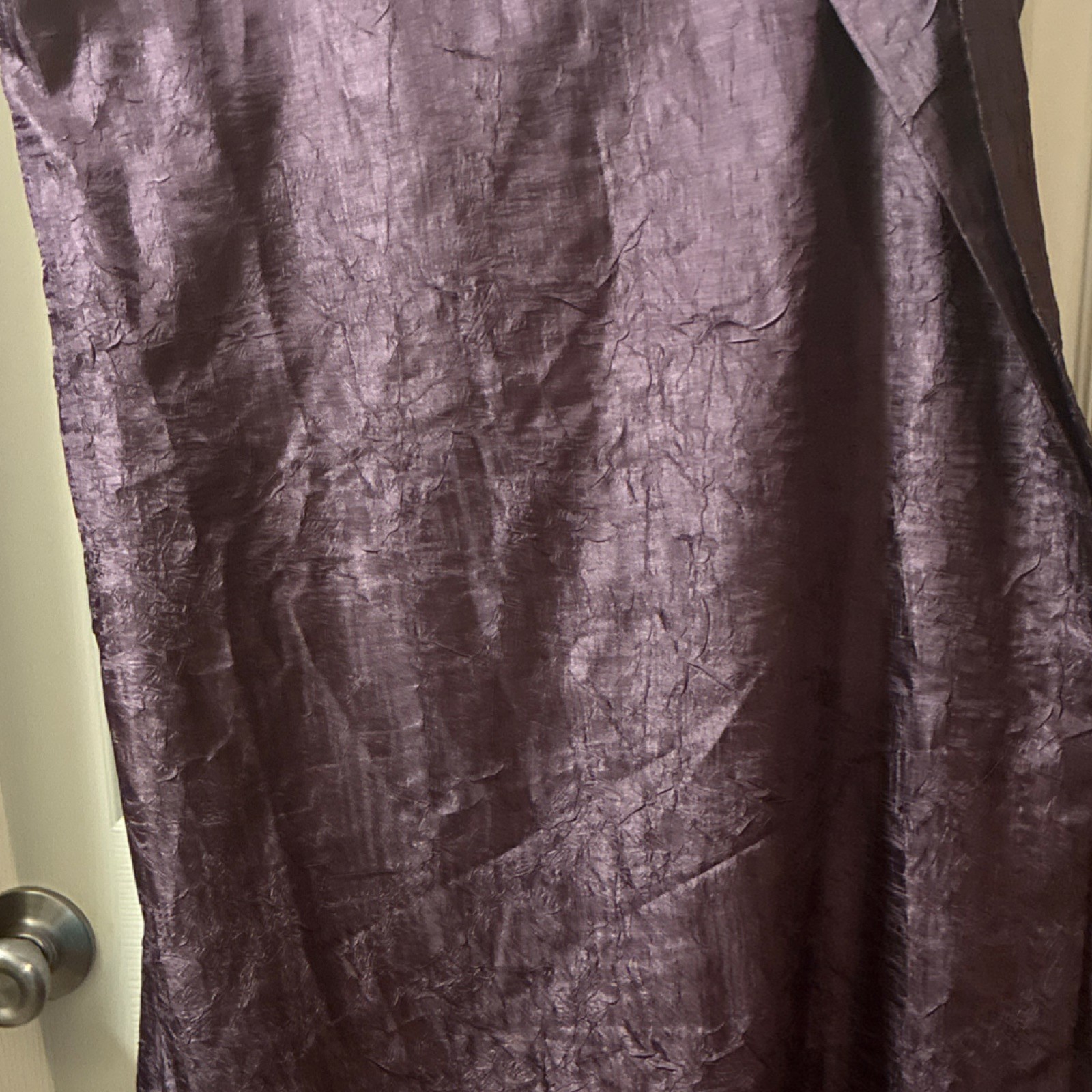 2 Croscill Purple Polyester Solid/Plain Pattern Curtain Window Panel RN 21857