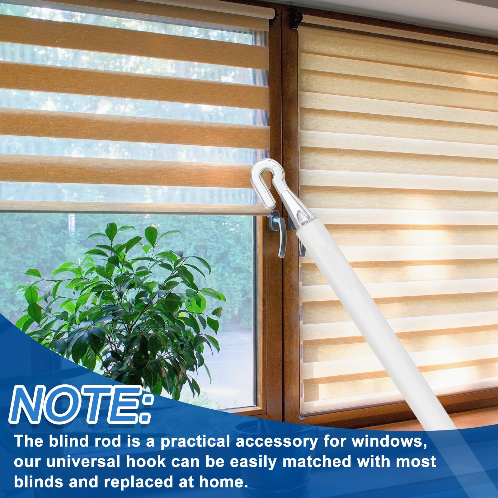 uxcell 2Pcs 35″ Blinds Wand Replacement, 35.04 inches x 0.39 inches, White