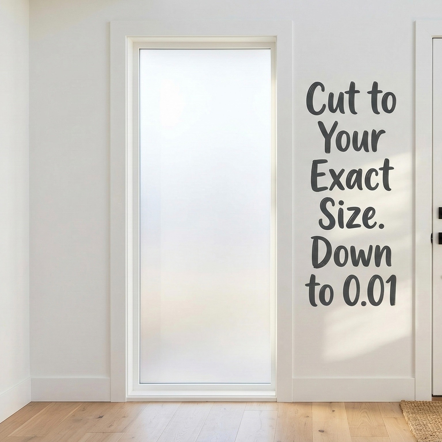 Custom Cut Frosted Privacy Window Film Static Cling No Glue Removable Home Use