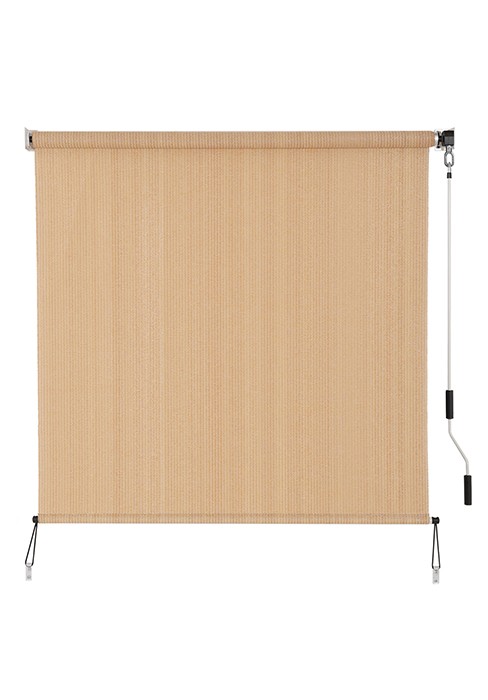 Outdoor Sunshade Roller Shades 4′ W x 6′ H, Cordless Roll Up Shade Blinds