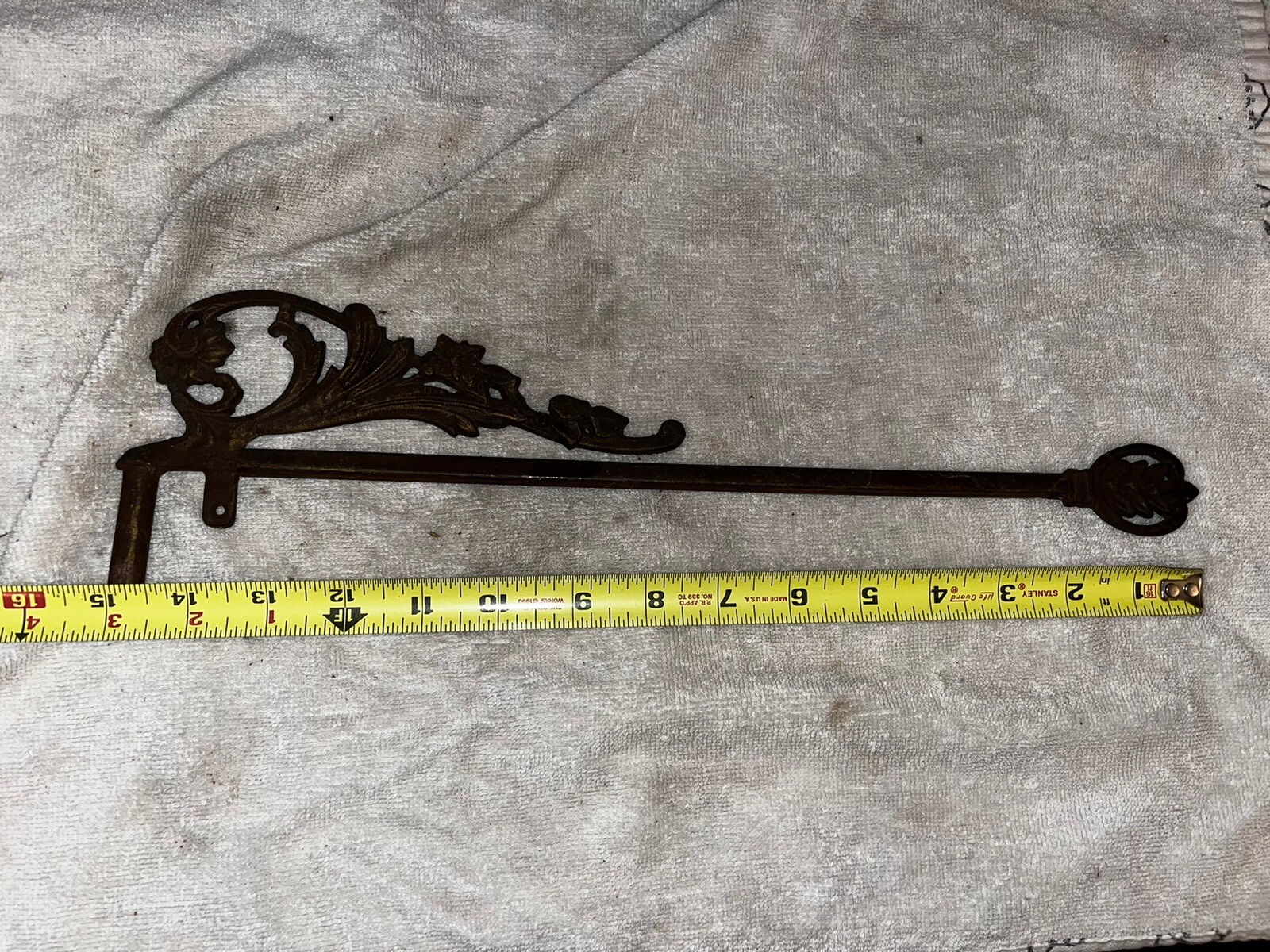 Vtg Swivel KIRSCH 5372 Antique Metal Drapery Pole Bracket Victorian / art Deco
