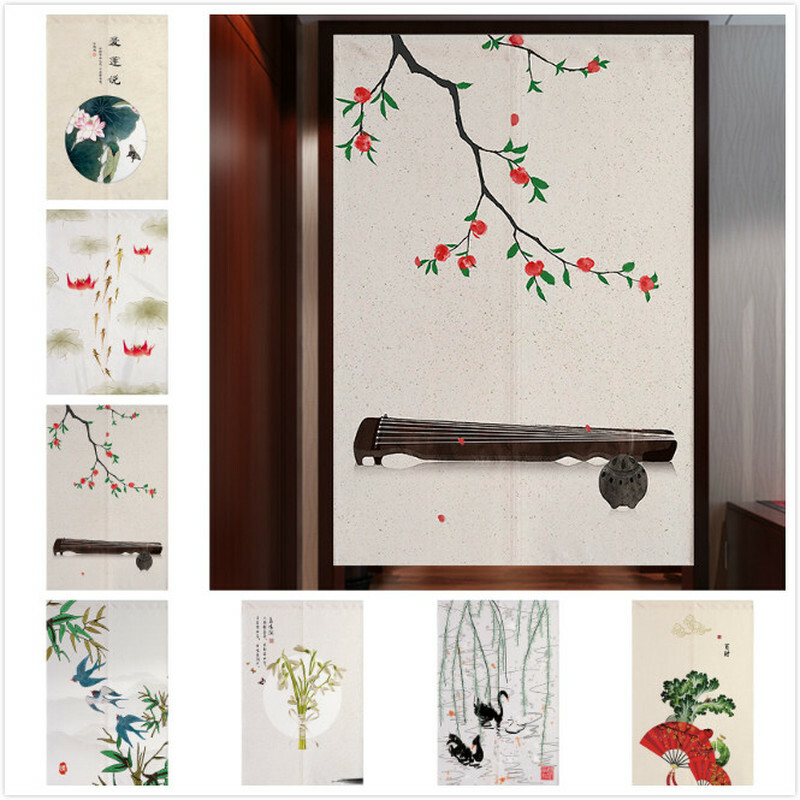 Noren Doorway Curtain Chinese Kitchen Curtains Feng Shui Room Divider Blind Arts