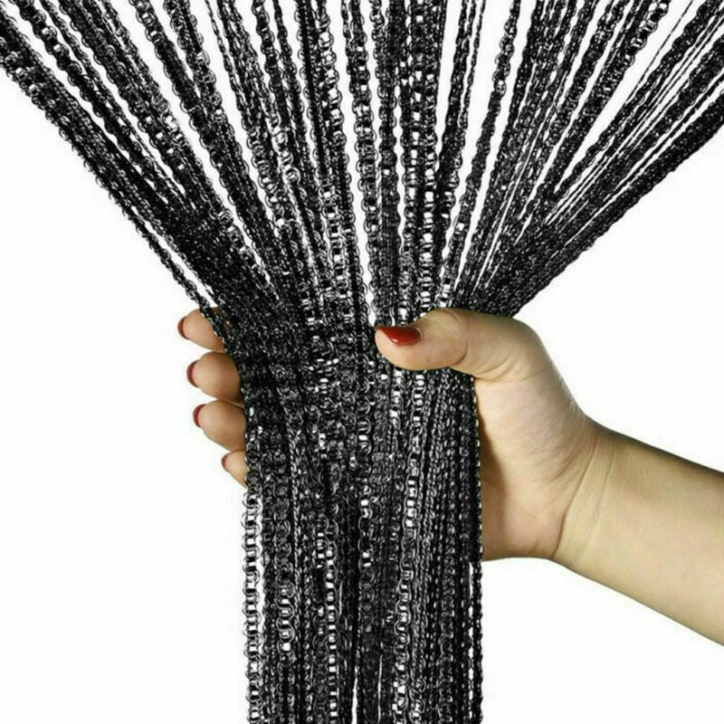2M Plain String Door Curtain Panel Tassel Room Divider Fringe Window Hang 2021