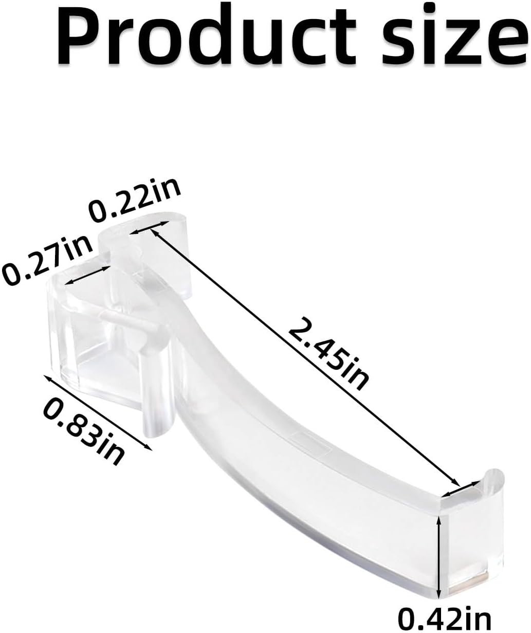 Transparent Valance Clips – Set of 12 for 2.45″ Horizontal Blinds, Easy Install