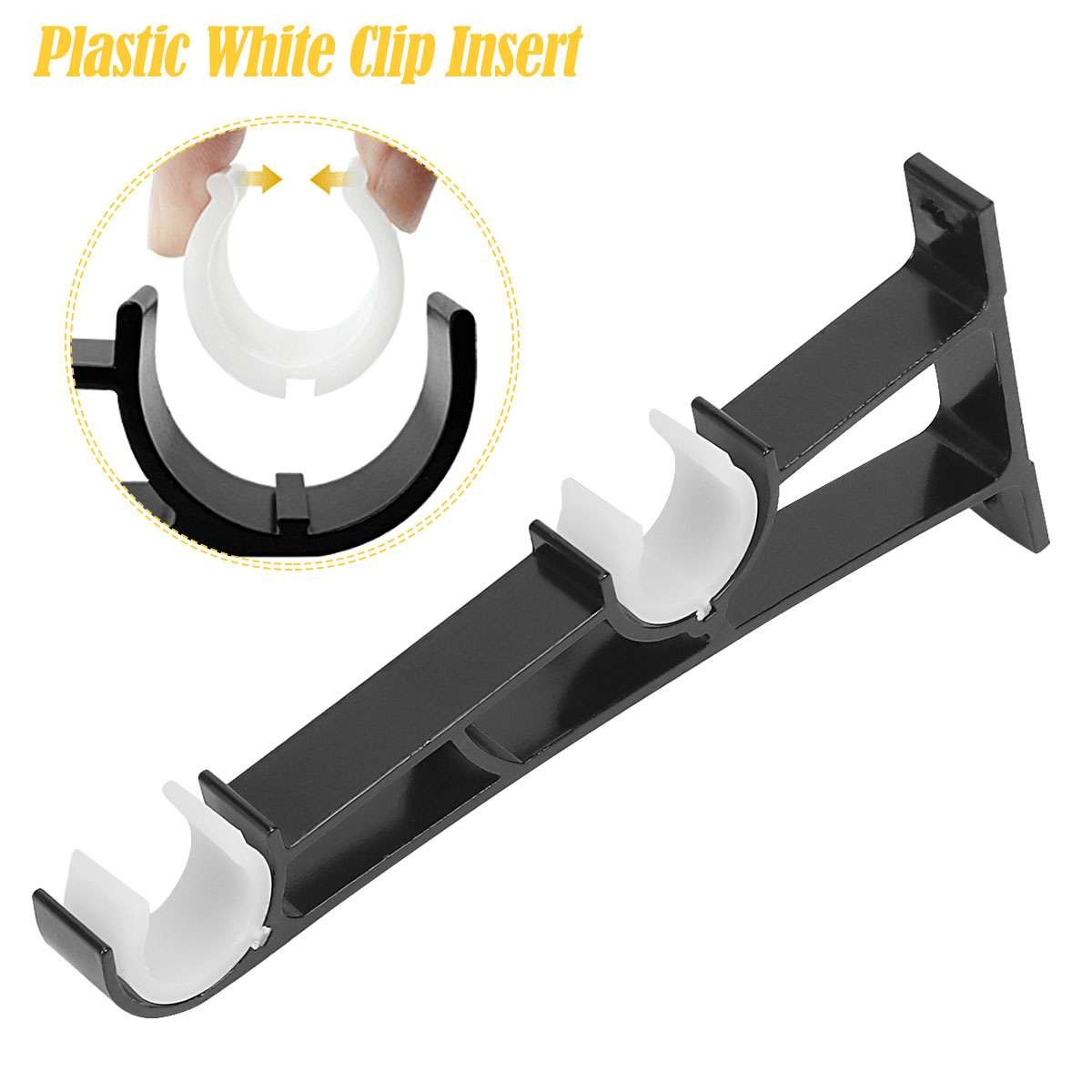 Hang Curtain Bracket Rod Holders Single Hook Into Window Frame Aluminum Alloy