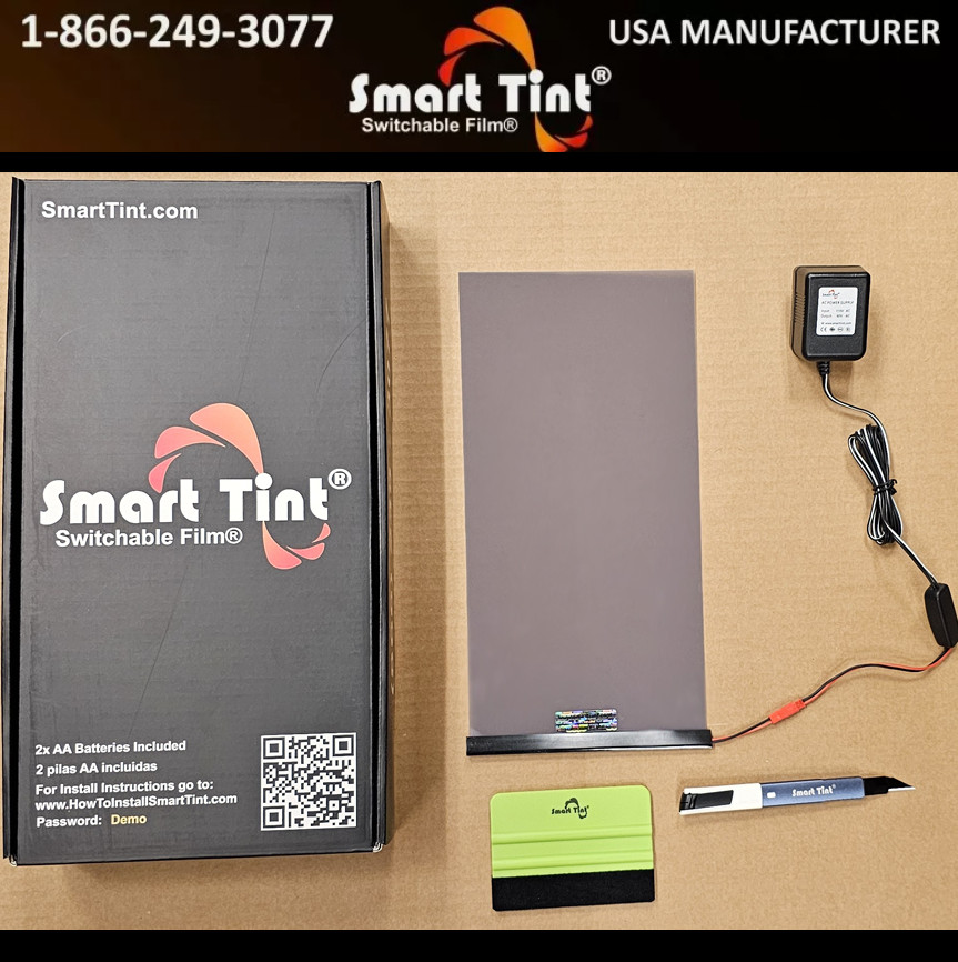 1 Piece Grey Genuine Smart Tint Switchable Glass Smart film USA Manufactured