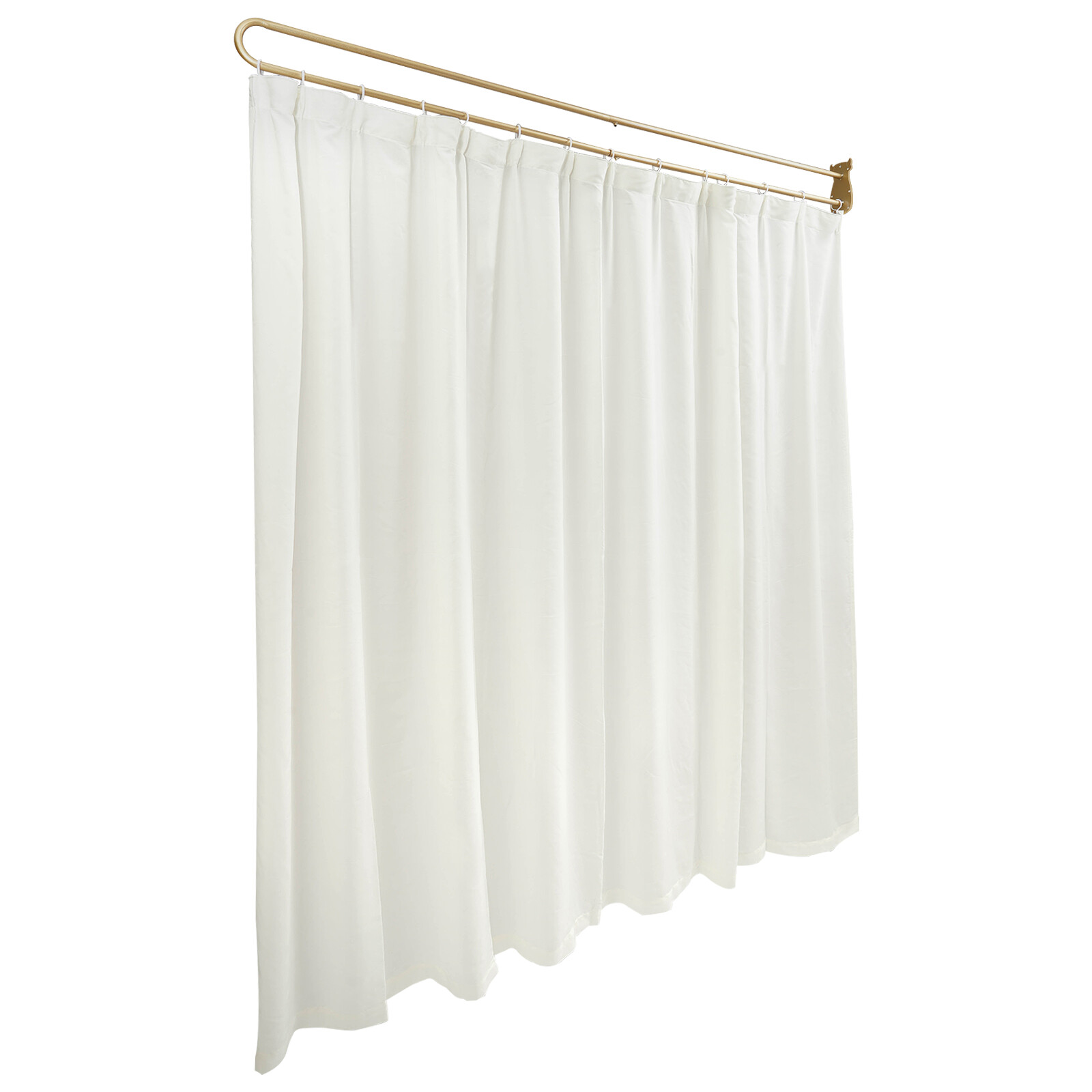 Curtain Rod U-shaped Long Rod 200cm W/gauze Curtain Privacy Partition Protection