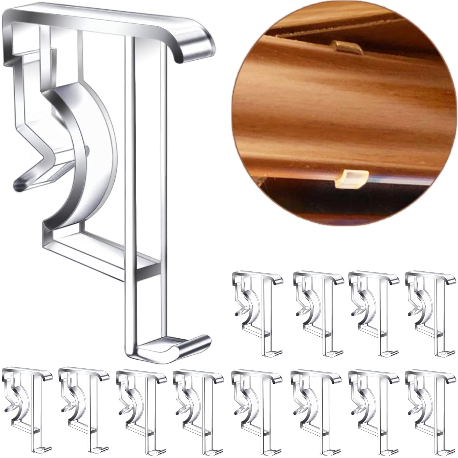 Valance Clips, 2 Inch Clear Blind Clips for Wood or Faux One Size,