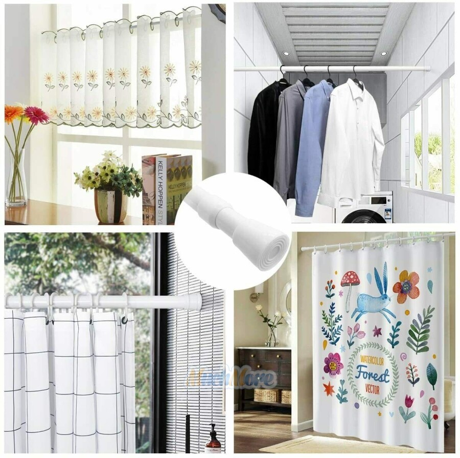 2/4/6Pack Curtain Tension Rods | 23 to 43 inches(Approx.) Spring Curtain Rod Set