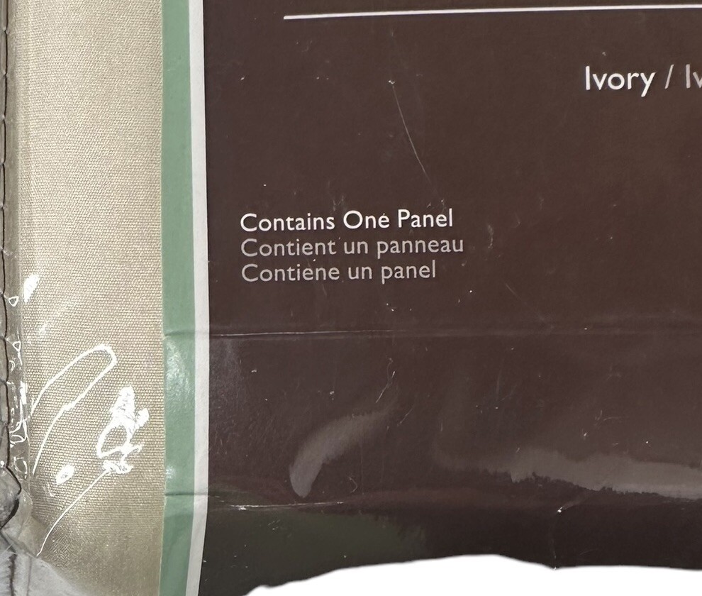 Allen + Roth Columbia Ivory Double Lined Taffets Pole Top Curtain Panel 54 x 84″
