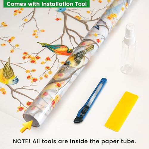 Window Privacy Cling Film with Installation Tools, 17.7in X 78.7in S3533