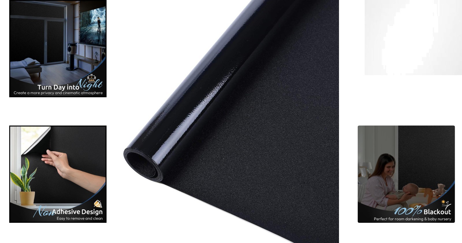 Removable Blackout Window Film – Easy Static Cling, Light Blocking Solution