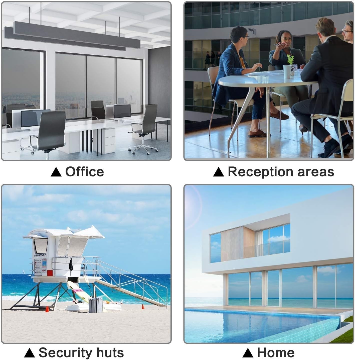 Silver One Way Window Tint Film 17.5 x 78.7 Inches for Energy Saving & Privacy