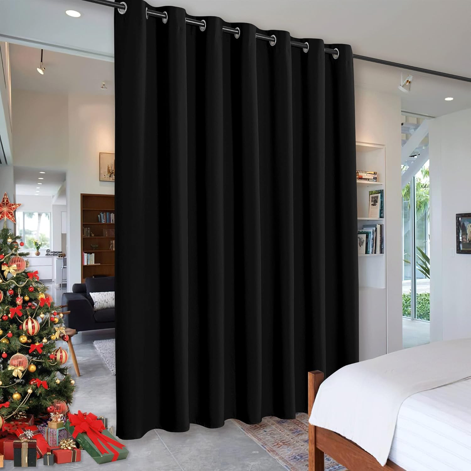 Extra Long Blackout Curtain Panel 8.3x12ft Thermal Privacy Room Divider