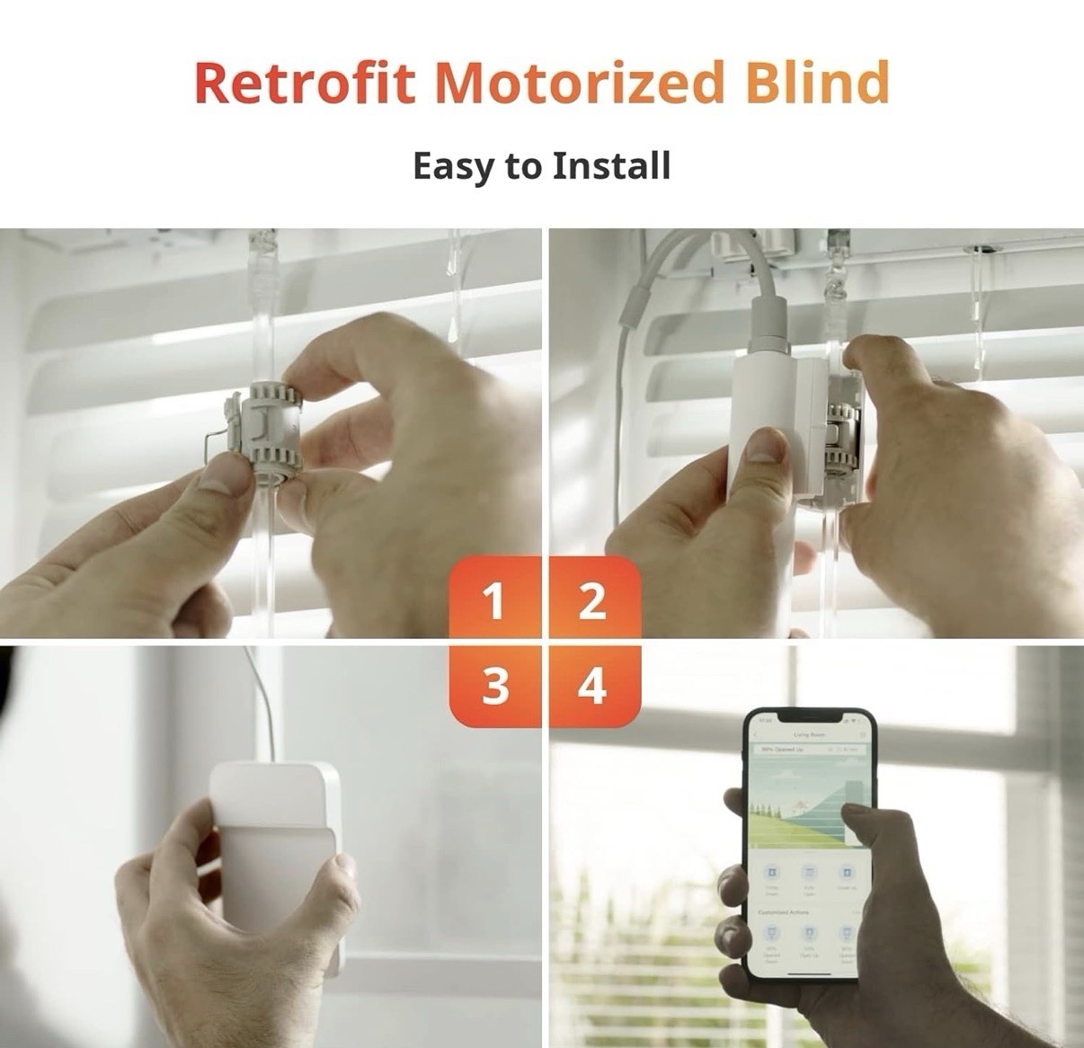 SwitchBot Blind Tilt Motorized Smart Blind Opener Solar Panel W2701600 White