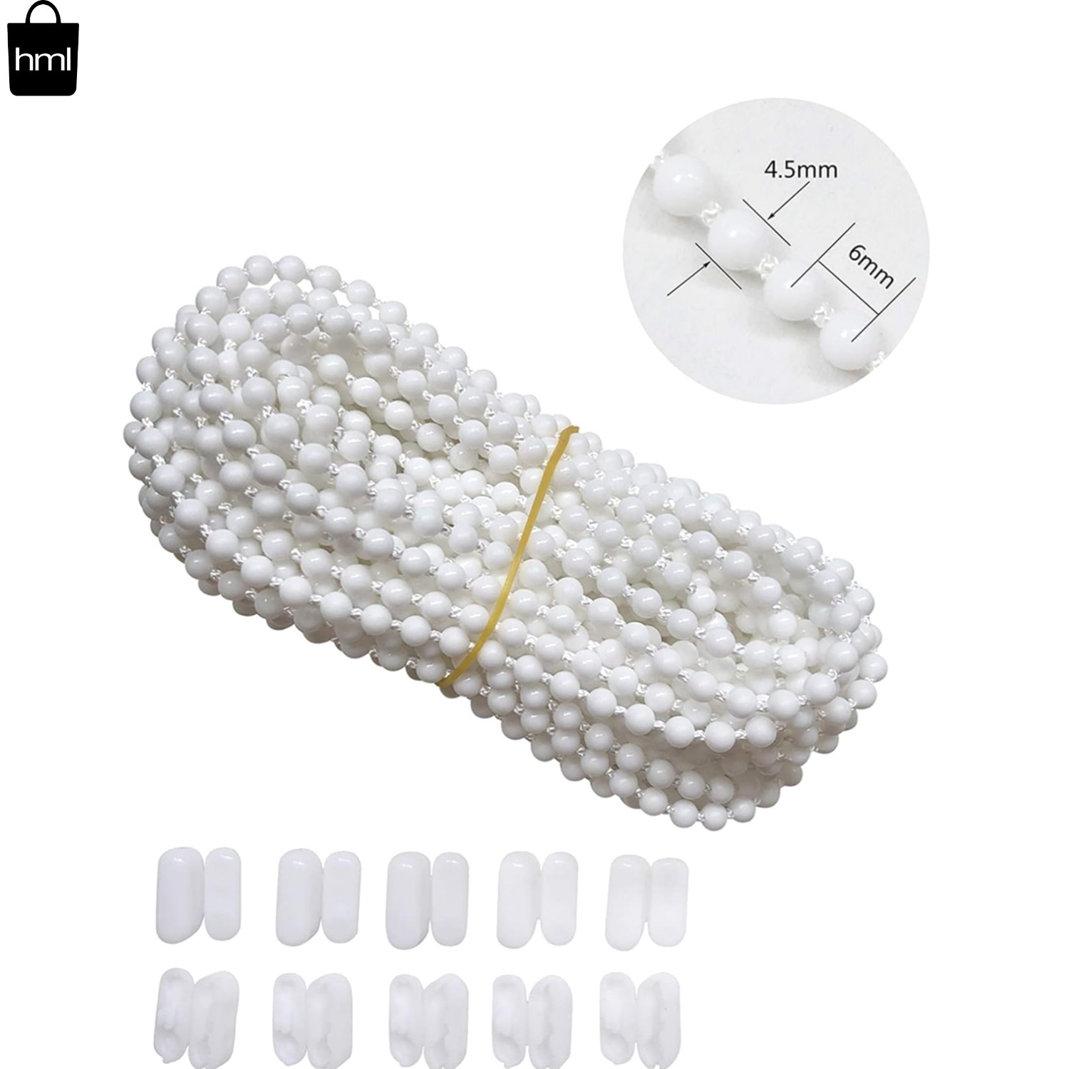 10 Meters Blackout Roller Blind Cord with 10 Connectors – Home Décor Essential