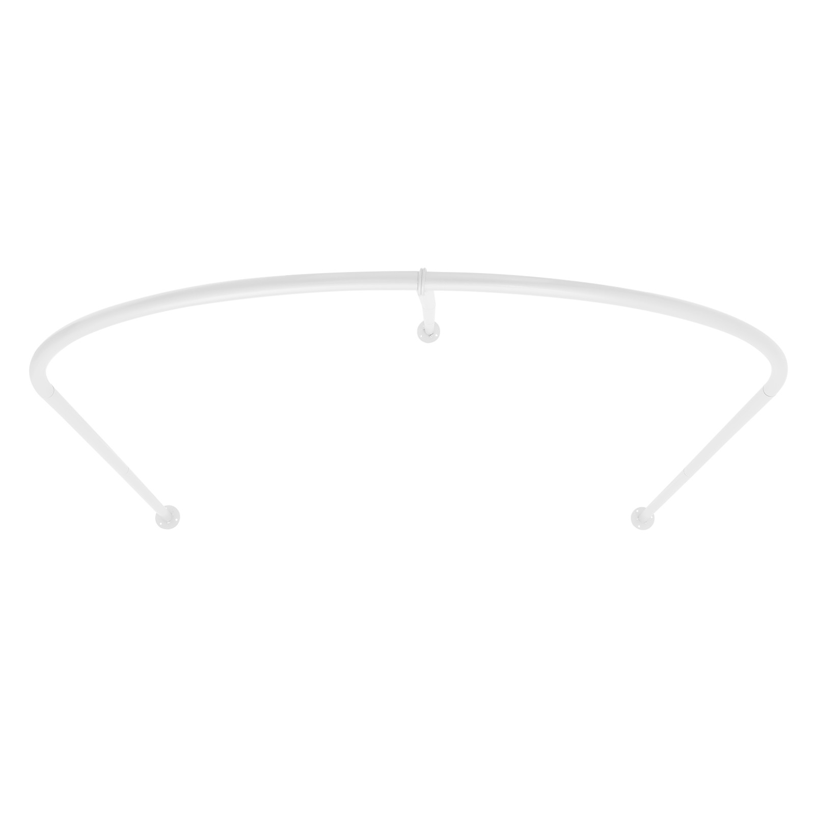 U-Shaped Privacy Curtain Rod Wall-Mounted White 230 × 120 × 50 cm