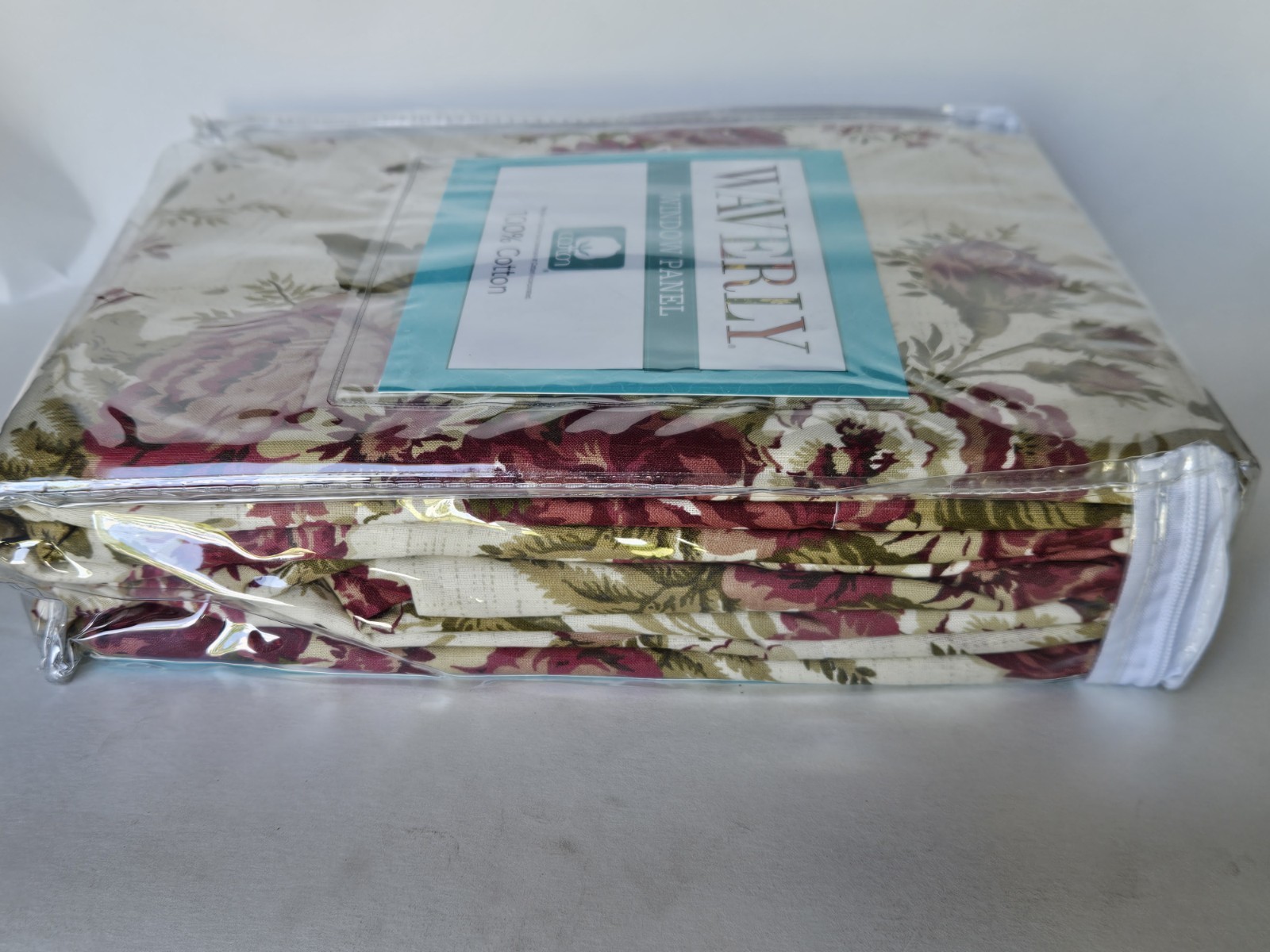 Waverly NORFOLK Valance Tea Stain Modern Farmhouse Rose Floral 60×16