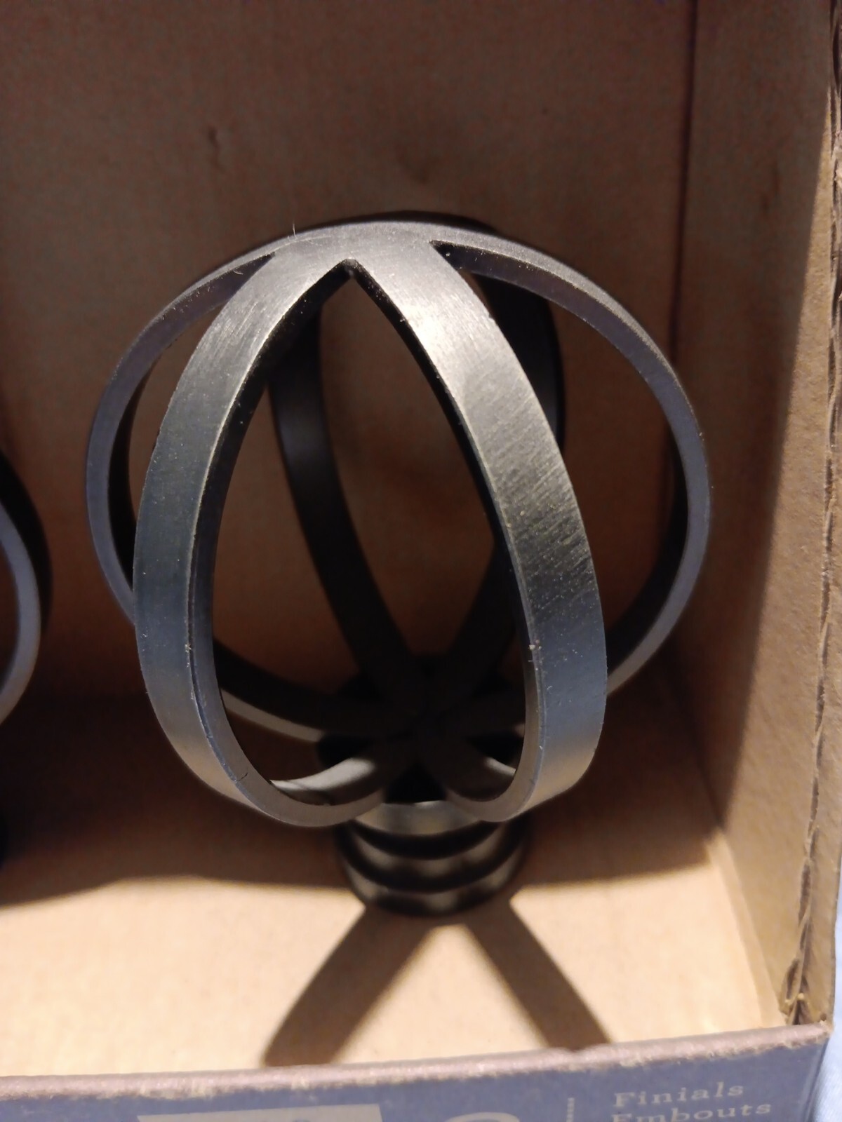 Allen+Roth 2-Pack Gunmetal Aluminum Curtain Rod Finials Model#FSI 1905 GMTL🪟